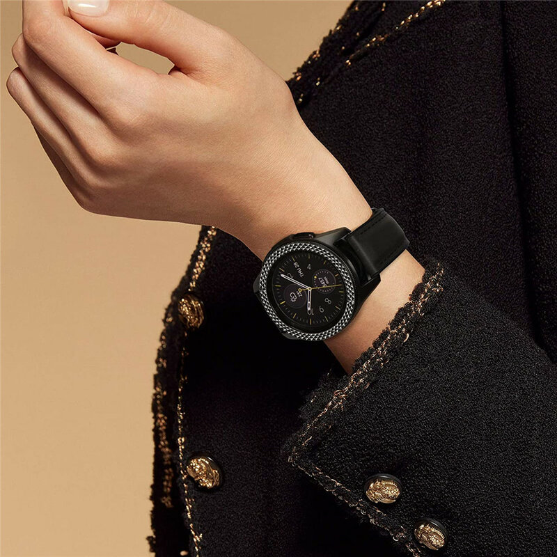 Anillo de bisel para Samsung Galaxy Watch 4, cubierta de parachoques de 42mm y 46mm, protección de acero inoxidable para Galaxy Watch3 de 41mm y 45mm