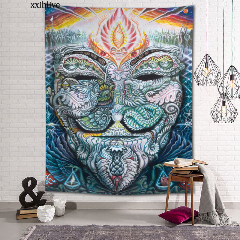 Realismo abstrato alex cinza oversoul hd personalizado tapeçaria para tapete viagem colchão tapetes de parede arte decoração para casa 70x95cm,100x150cm