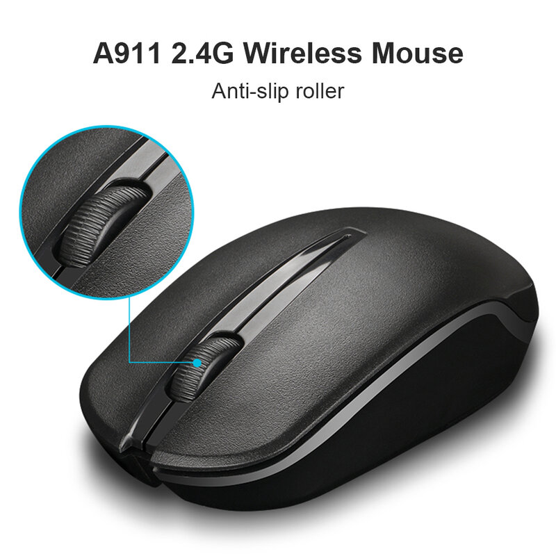 PC Laptop ergonomiczne myszy cichy A911 bezprzewodowa mysz 2.4ghz mysz optyczna na komputer stacjonarny do laptopa komputer przenośny