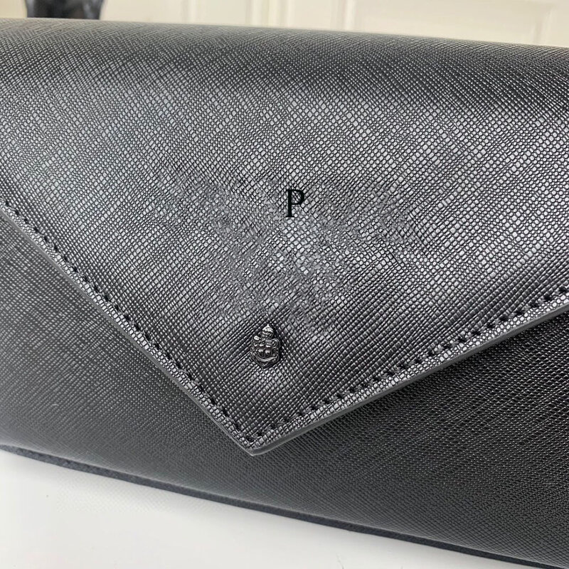 Bolso de mano PD para mujer, bandolera cruzada con logotipo de marca de lujo, diseño de hebilla magnética