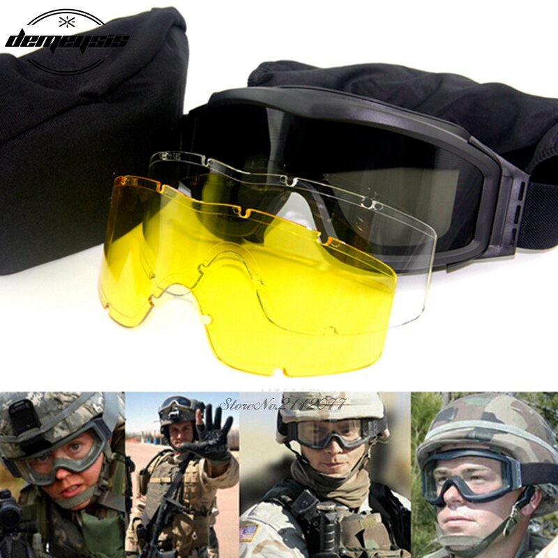 Black Tan Green Airsoft Tactical Goggles Usmc Tactical Sunglasses Glasses Army Airsoft Paintball