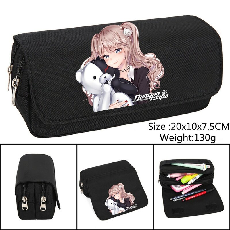 Anime DanganRonpa monokuma Pencil Case Pen Bags Cartoon Student Stationery Storage Bag Boys Girls kawaii Makeup Case Gift