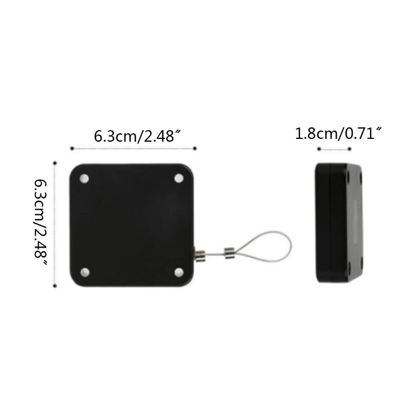 H7JB Punch-free Automatic Sensor Door Closer Drawstring Square Retractable Cable Box Bracket Door Automatic Closer Home