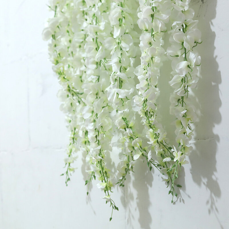 long artificial flowers hydrangea vine home decoration wisteria fake flower garland silk for wedding backdrop decoration wall