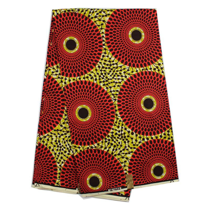 6 metrów tkanina we wzory typu african wax na ubrania ankara z nadrukiem Ciecle afrykańska tkanina ankara hurtownie wosk poliestrowy tkanina na sukienkę