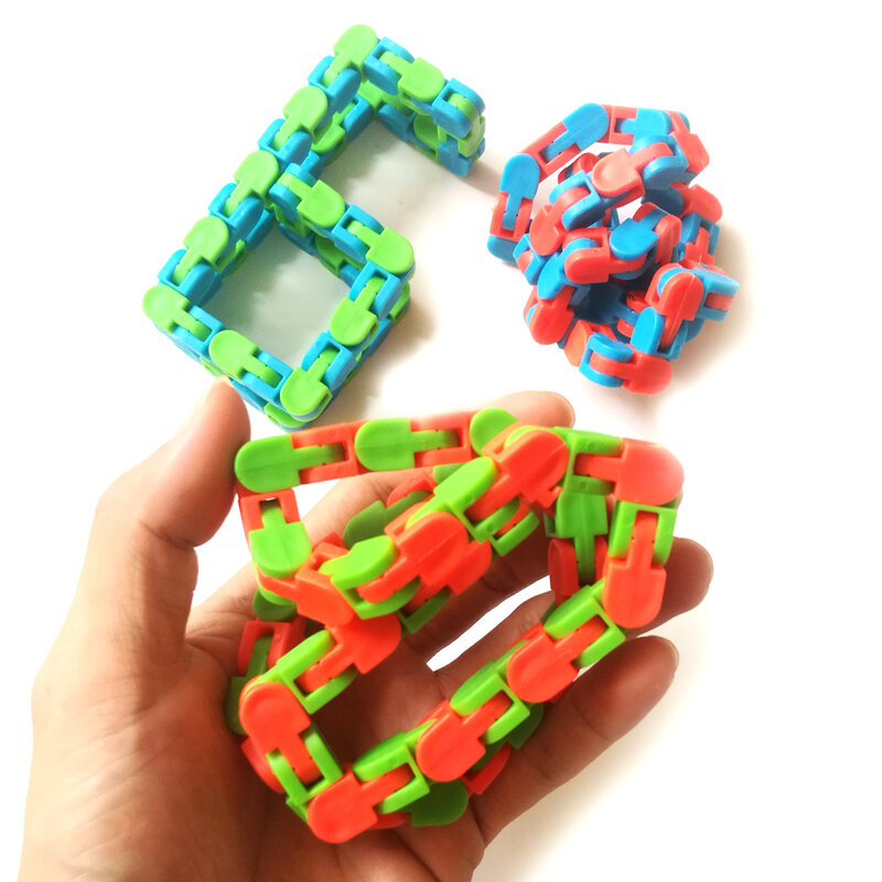 Mainan Anti Stres Rantai Fidget Lucu untuk Anak-anak dan Dewasa Gelang Fidget Spinner Rantai Sepeda Mainan Edukatif Puzzle Ular