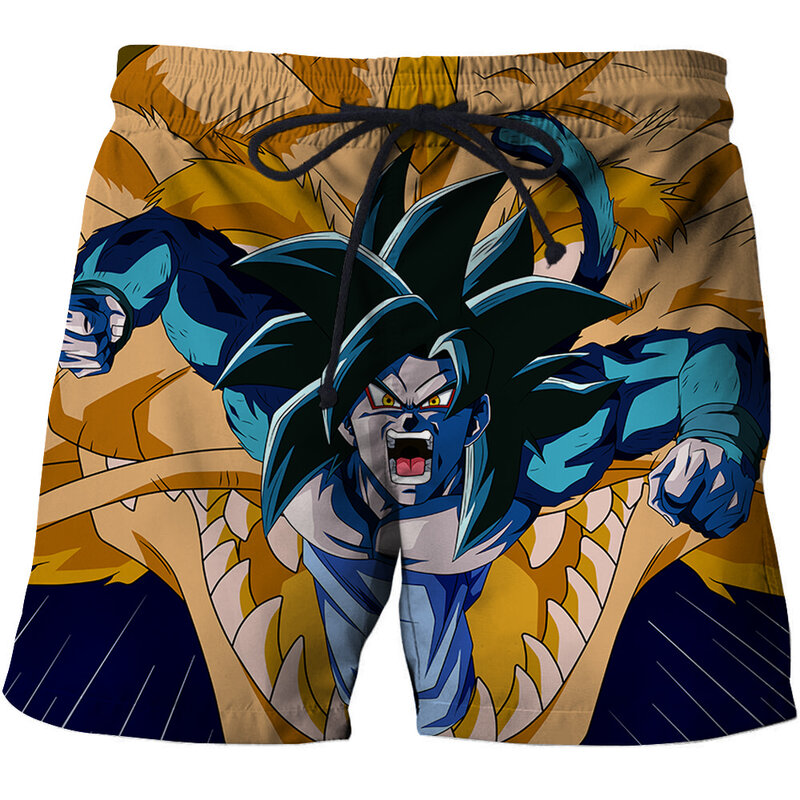 Z Goku-pantalones cortos 3D para hombre, Shorts holgados, informales, cómodos, para correr, deporte corto