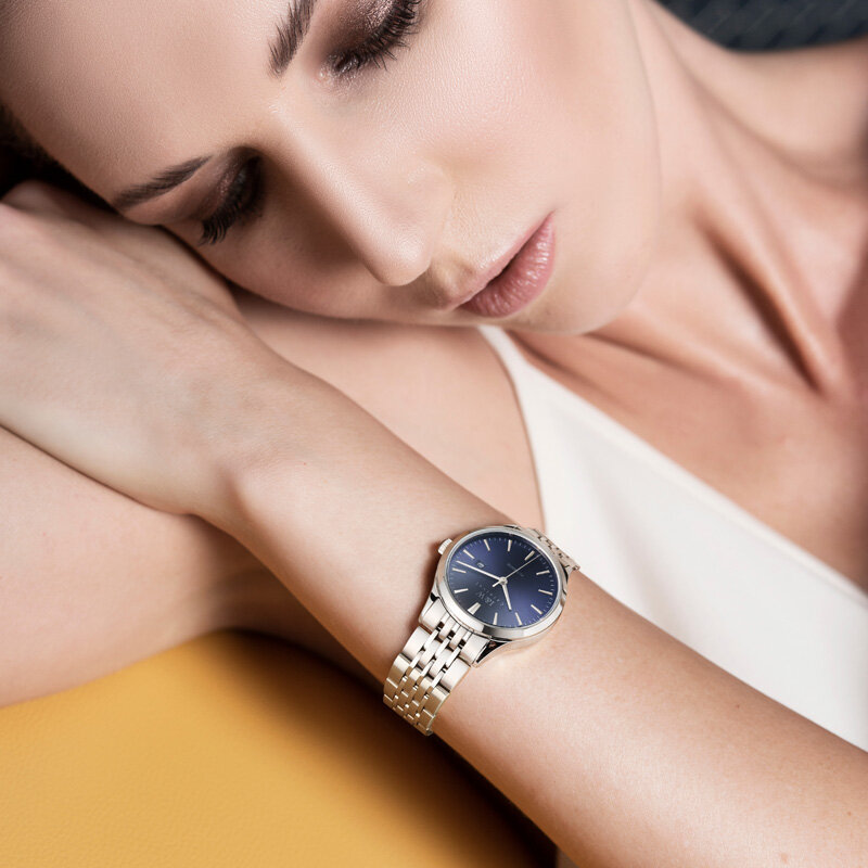 Reloj Mecánico de moda para mujer, accesorio de marca superior suizo, movimiento I & W MIYOTA, Reloj automático con calendario de zafiro, resistente al agua