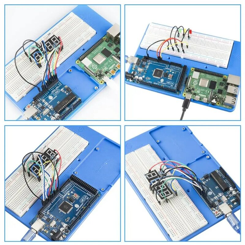 Sunfounder arte suporte de placa de ensaio, 5 em 1, placa de base, parafusos de placa de circuito para arduino uno r3 mega 2560 raspberry pi 4 modelo b