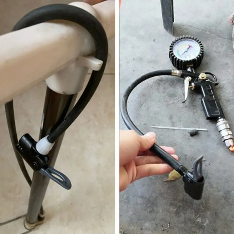 Boquilla de bomba de bicicleta de doble cabeza, adaptador de boquilla de Gas de válvula de Reino Unido/EE. UU., convertidor, piezas portátiles de ciclismo para Schrader/Presta, 2 uds.