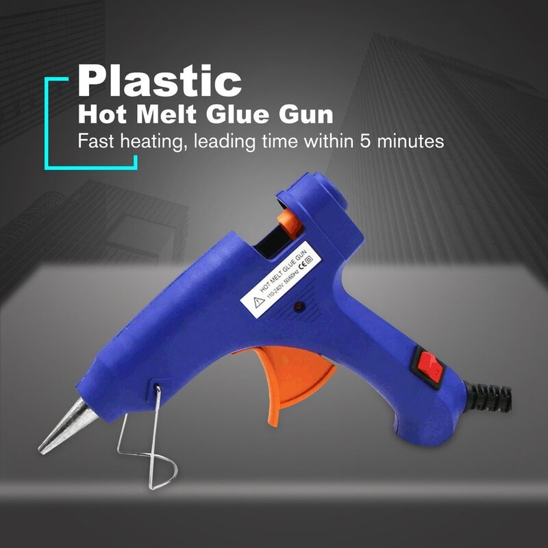 20W Mini Hot Melt Glue Gun with 1pc Glue Sticks for DIY Handworking Craft Projects & Sealing and Quick Daily Repairs