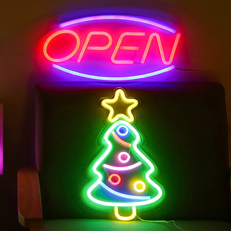 Led 네온 불빛 아크릴 투명한 Backboard 간판 네온 램프 Popsicle 알파카 파티 놀이 방 침실 장식 크리스마스 선물