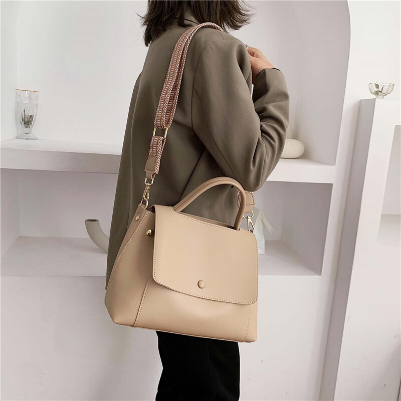 ATLI-حقيبة يد ريترو ذات سعة كبيرة للنساء ، حقيبة حمل ، حقيبة كتف PU ، أنيقة ، للاستخدام اليومي ، مجموعة جديدة