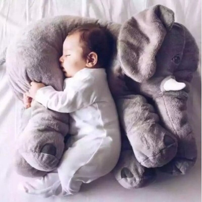 Almohada de peluche de elefante para niños, juguetes de peluche suaves para dormir, regalos para bebés, LKcomo, 40/60CM