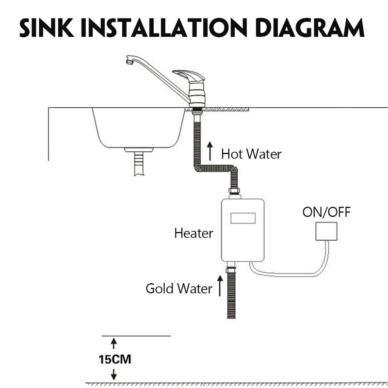 110v/220v 3.8kw aquecedor de água elétrico instantâneo tankless aquecedor de água 3800w lcd display de temperatura digital para cozinha banheiro