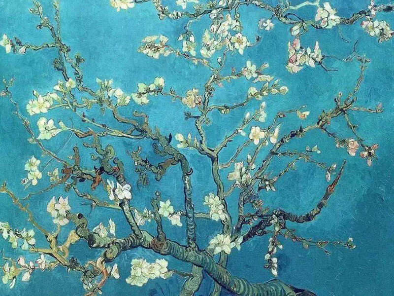 1pc Van Gogh tessuto di tela di cotone dipinto ad olio per cucire decorazione posizionamento tessuto Design stampa tessuto