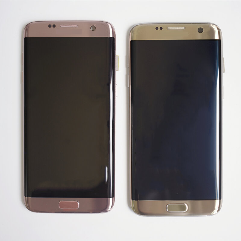 Do Samsung Galaxy S7 krawędzi ekran Super AMOLED 5.5 "S7Edge G935 G935F SM-G935F wyświetlacz LCD dotykowy Digitizer montaż z ramą