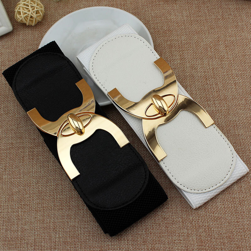 Cinturón ancho elástico con hebilla de estilo coreano para mujer, faja ancha, accesorios de cintura para mujer 2020