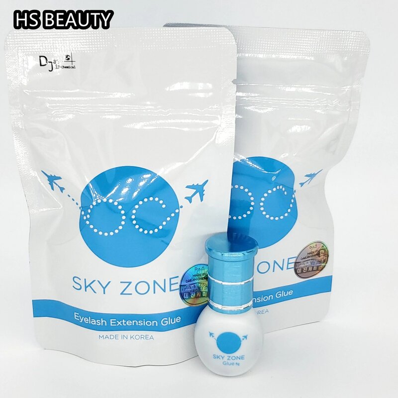 SKY ZONE-pegamento para extensión de pestañas, pegamento profesional de secado rápido de Corea, 5g/botella, dura más de 6 semanas