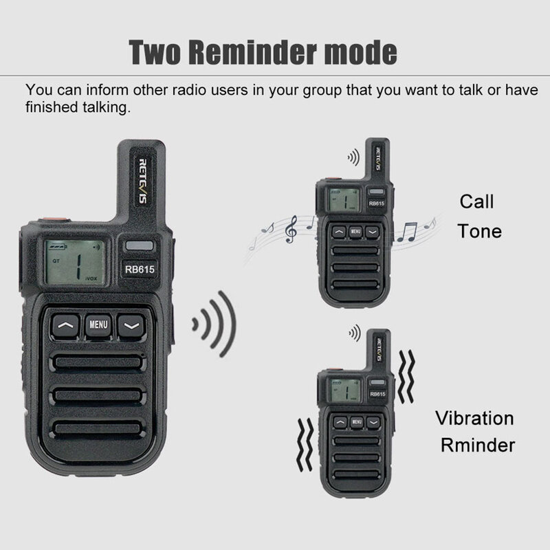Retevis RB615 PMR / FRS Mini Walkie Talkie PMR446 PTT walkie-talkie 1 lub 2 szt. Przenośne Radio dwukierunkowe ht do polowania na restaurację