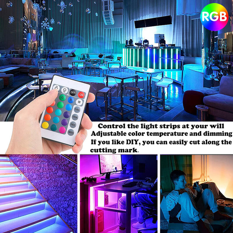 Bluetooth 5050 LED Strips Light RGB Infrared Remote Controller USB 5V Flexible Ribbon Lamp Diode Backlight for TV PC APP Control