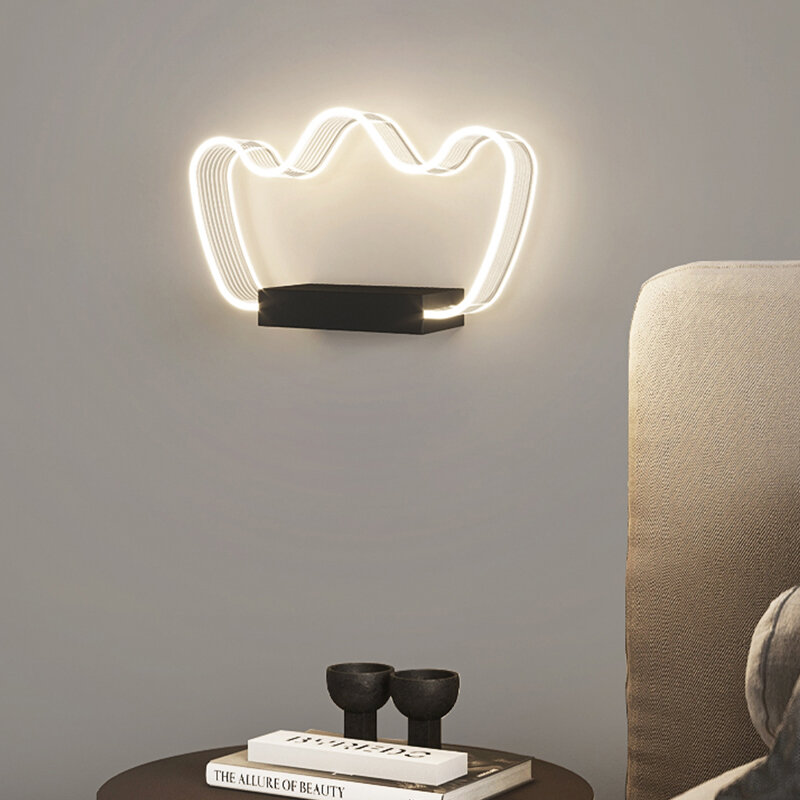 Lampka nocna naścienna LED110v kreatywny korytarz salon pokoju tło dekoracji proste i ciepłe dzieci pokój sypialnia światła na ścianie