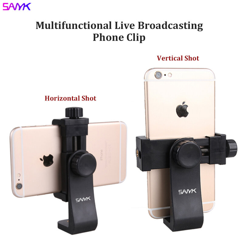 SANYK Handy Handheld Stabilisator Mit GoPro Action Kamera Adapter Vlogging Kit Mit Mikrofon Füllen Licht Für Vlog Foto
