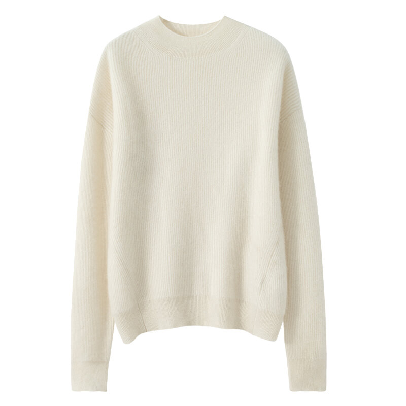 ロング-女性用カシミヤセーター100%,高品質のカシミアセーター,ウール,長袖,ニット,暖かい,柔らかいセーター