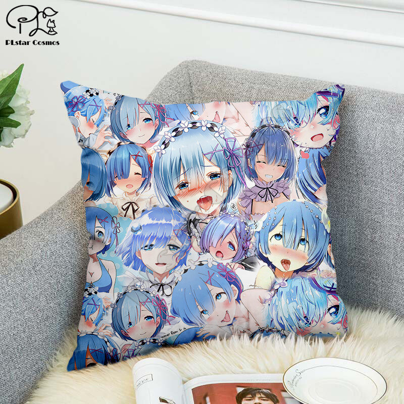 Sexy anime 3D printed Polyester Decorative Pillowcases Throw Pillow Cover Square Zipper Pillow cases