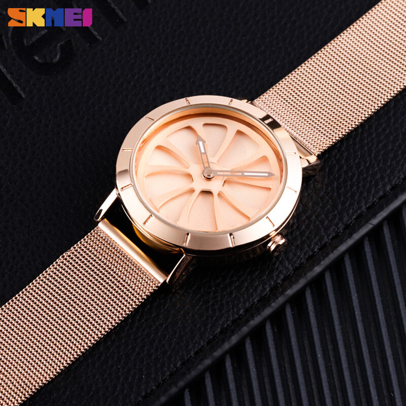SKMEI-reloj de cuarzo de acero inoxidable para hombre, cronógrafo con diseño Simple y personalizado, resistente al agua, luminoso, 3 bares