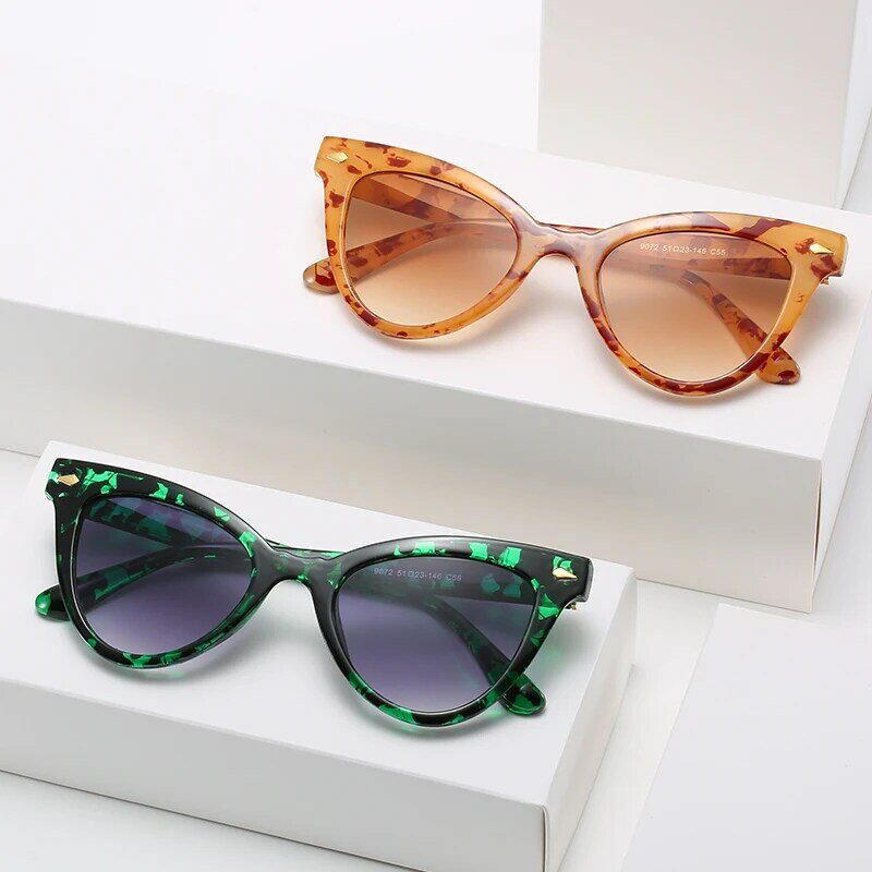 Gafas de sol Mi nail para hombre y mujer, lentes de sol con diseño de ojo de gato, gradiente, a la moda, con protección UV400, 2021