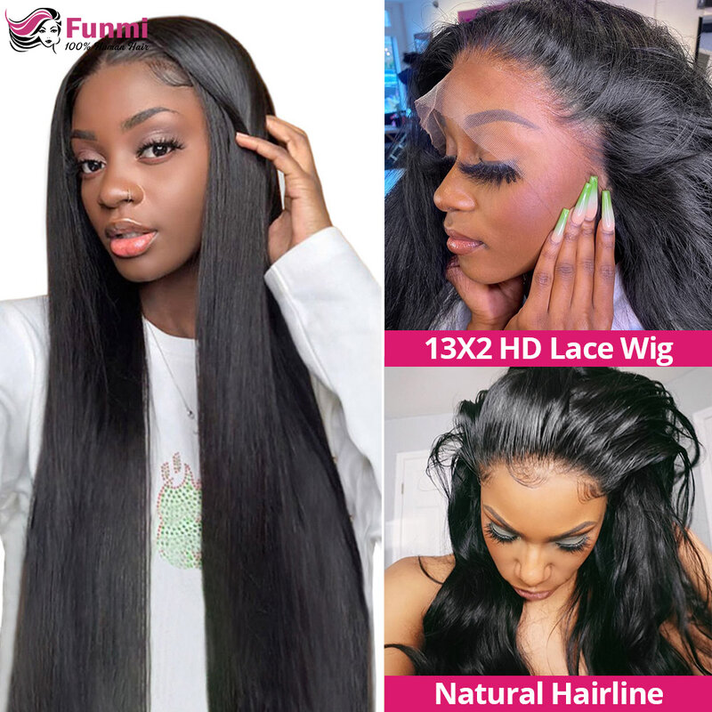 250 Density Lace Wig Bone Straight Lace Front Human Hair Wigs 4X4 Closure Wig Brazilian 13X4 Straight Lace Frontal Wig For Women
