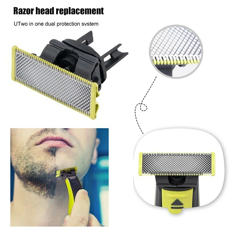 Mężczyźni instrukcja golarka do brody głowy zapasowe ostrze trymer do brody golarka części zamienne ostrza do QP210-QP6523 OneBlade Razor Shaver