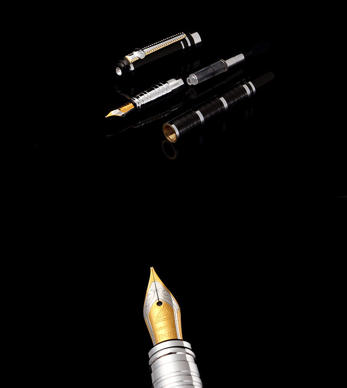 1Pc Klassieke Vulpen Relatiegeschenk Luxe Metalen Pen Ontwerp Student Vulpen Nieuwe Kantoor Inkt Schrijven Pennen