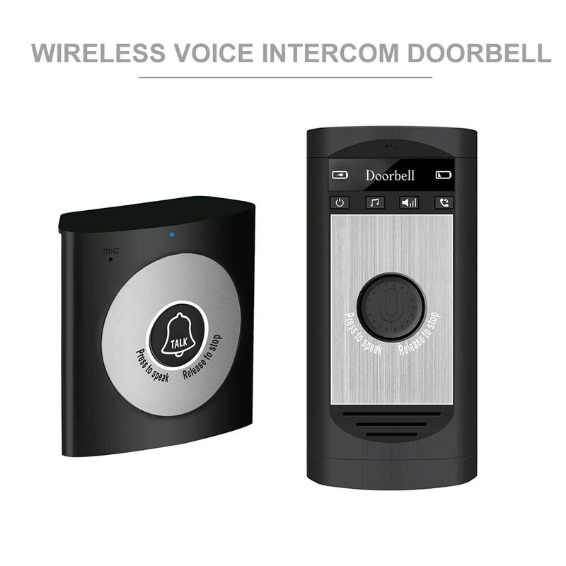 Interfone de voz sem fio campainha 2-way talk monitor unidade inteligente campainha da porta de segurança em casa