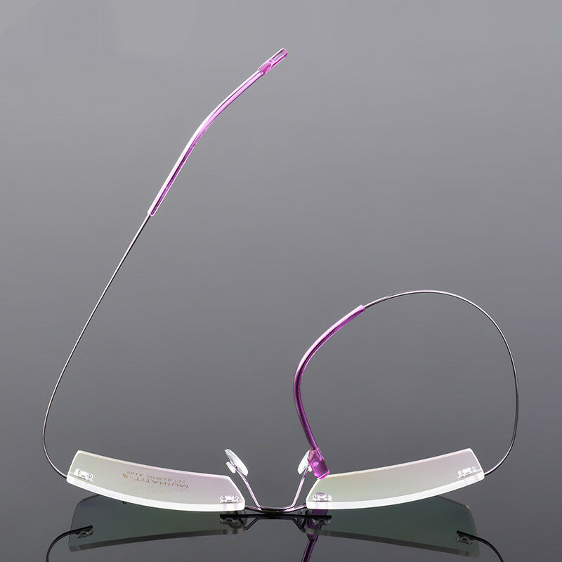 Klassische Herren Reinem Titan Randlose Brille Rahmen Myopie Optische Rahmen Ultra-licht Titan Rahmenlose Brillen Rahmen