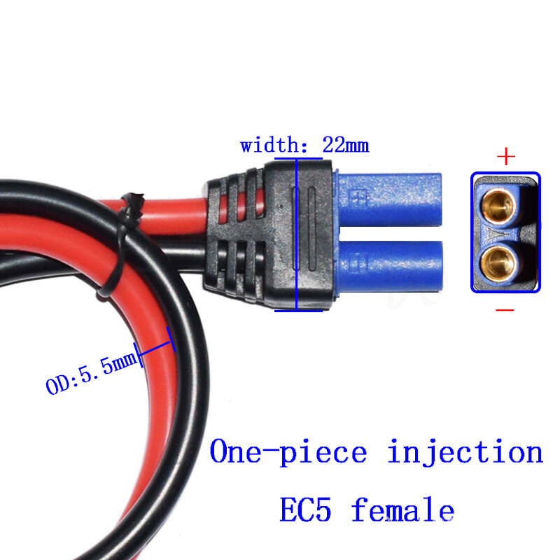 10AWG EC5 untuk Tipe O Terminal Line EC5 Kabel Adaptor Bulat Terminal Kabel Konversi Kabel Ekstensi Darurat Mulai Power plug