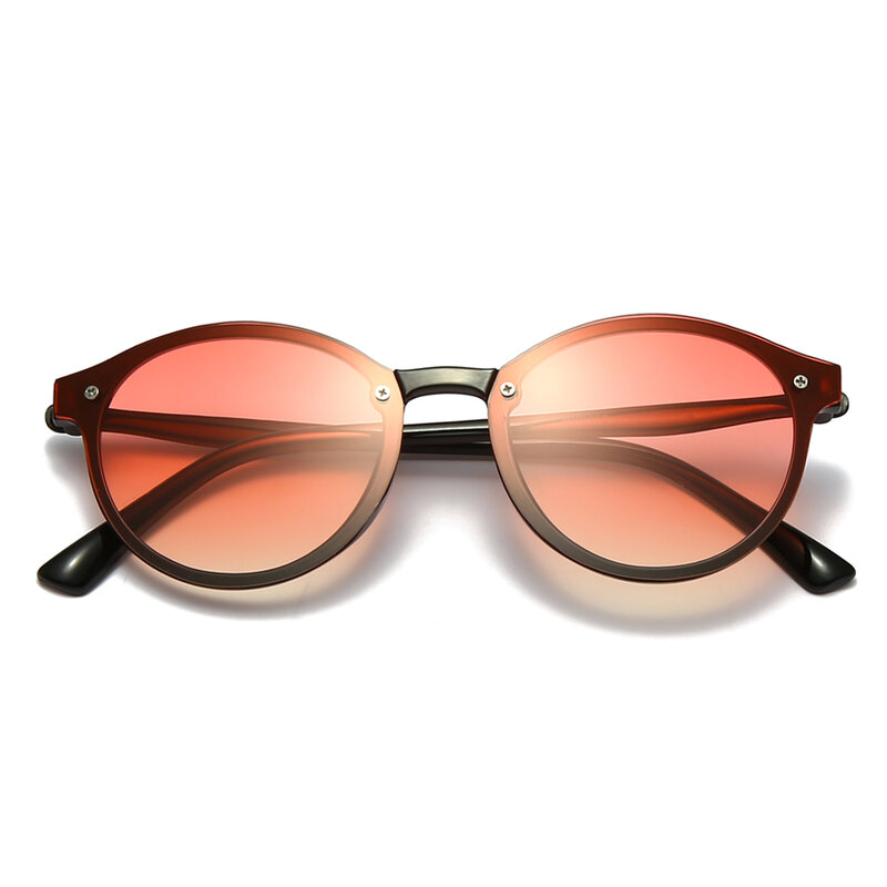 Fashion Vintage Round Sunglasses Women Men Brand Designer Sports Fishing Sun Glasses Mirror Eyeglasses Oculos De Sol UV400 Black