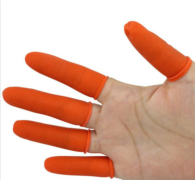 100 szt. Jednorazowe guma lateksowa nakładki na palce antystatyczne rękawice ochronne na palce do akcesoriów kuchennych Anti cross infection