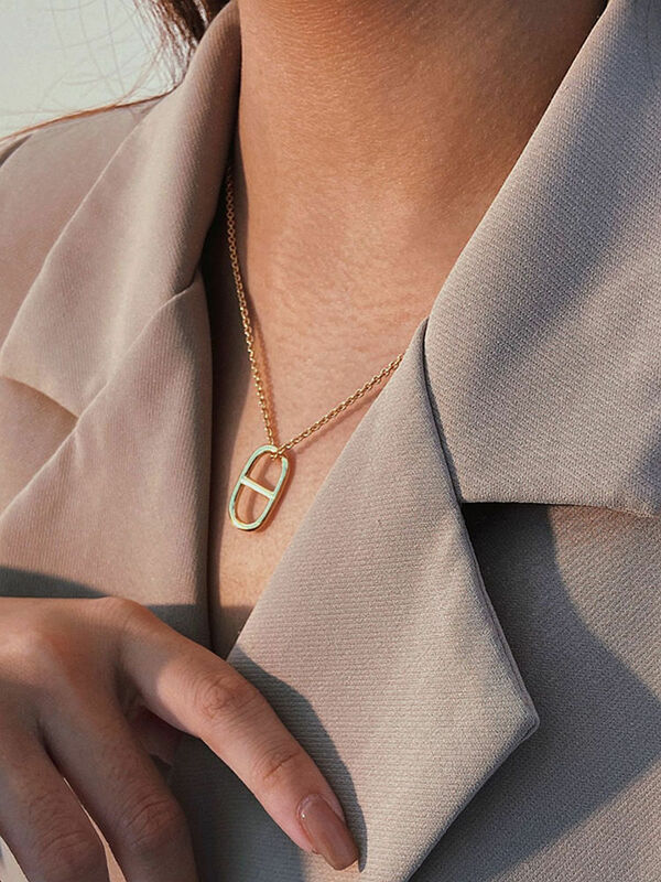 'Steel – collier en argent Sterling 925 avec pendentif en forme de nez de cochon pour femmes, accessoire tendance, bijoux fins, cadeau de styliste, 2021