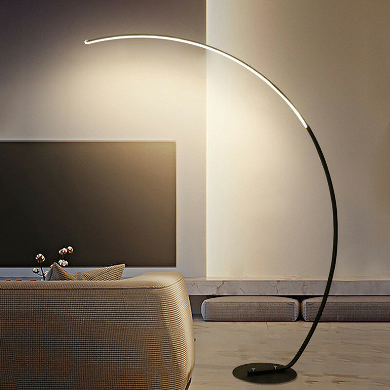 현대 원격 제어 LED 플로어 램프 창의력 간단한 디자인 플로어 조명 카페 거실에 대 한 서 램프 침실 로비