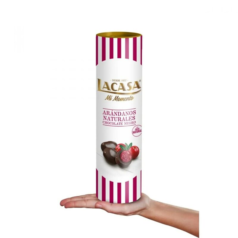Megatubo Lacasa Arándano Chocolate Negro · 800 g.