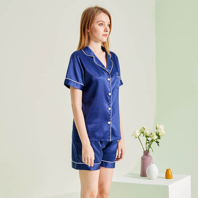 2021 Nieuwe Ijs Pyjama Vrouwen Korte Mouwen Homewear Tweedelige Cool Home Wear Mode Vrouwen Pyjama Set