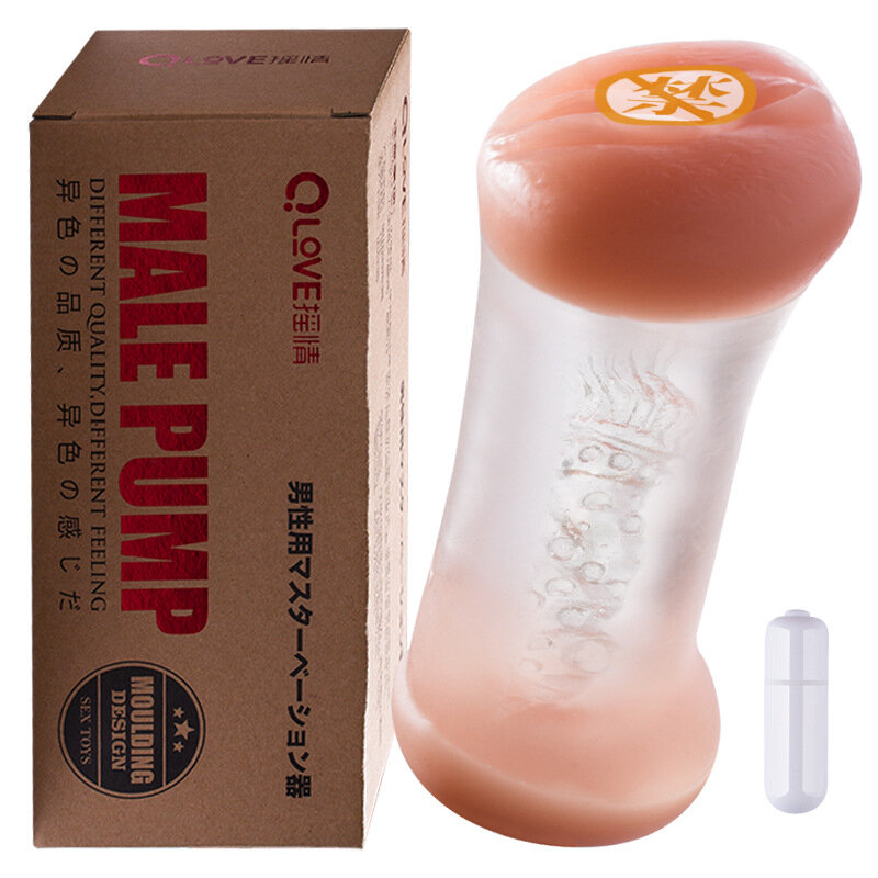 18+ Sex shop 10 Speed vibration masturbators dual channel pussy vagina toys men's masturbation adult sex products aircraft cup