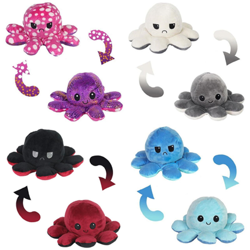 Octopus cara multifunções festa de aniversário bonito brinquedo genuíno doble brinquedos recheados polvo estranho ornamentos polvo pulpo estranho