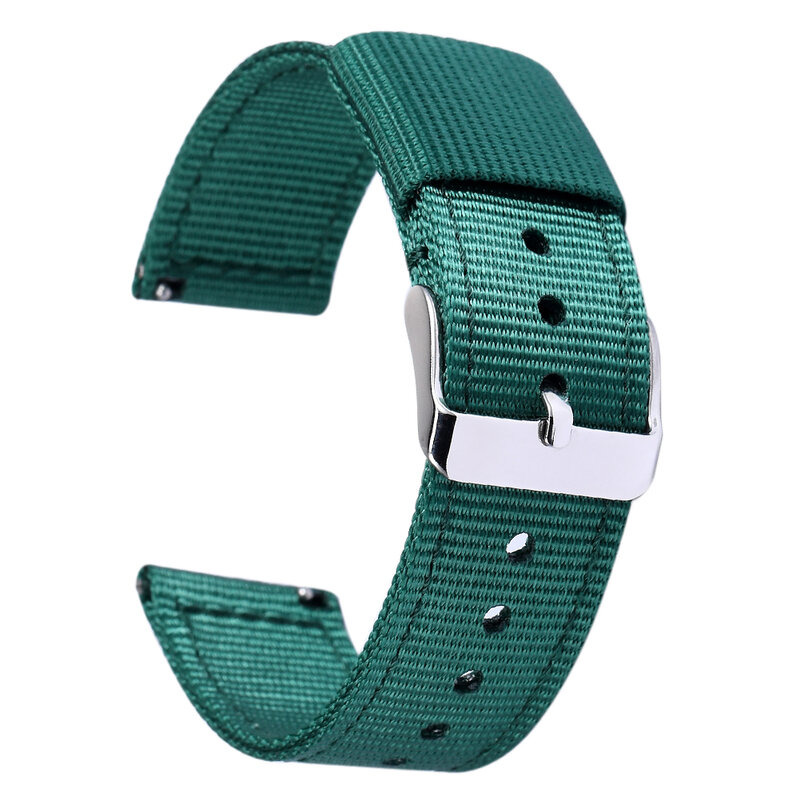 Cinturino per orologio a sgancio rapido per uomo cinturino per orologio NATO in Nylon Premium con fibbia in acciaio nero 20mm