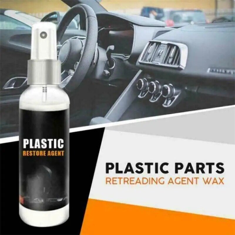 Agente de reparación de cera para el Interior del coche, accesorio de reacondicionamiento de pintura de plástico renovada, 30ML