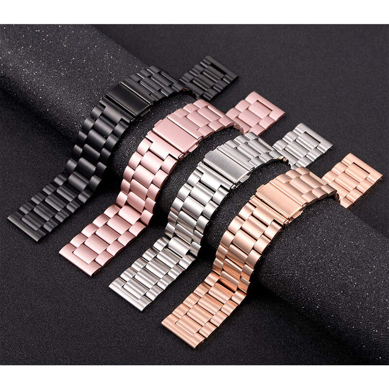 metal watch band for Ticwatch 2/E/C2/GTH luxury stainless steel bracelet strap for Ticwatch Pro 3 GPS/LTE 2020 GTX E2 S2 band