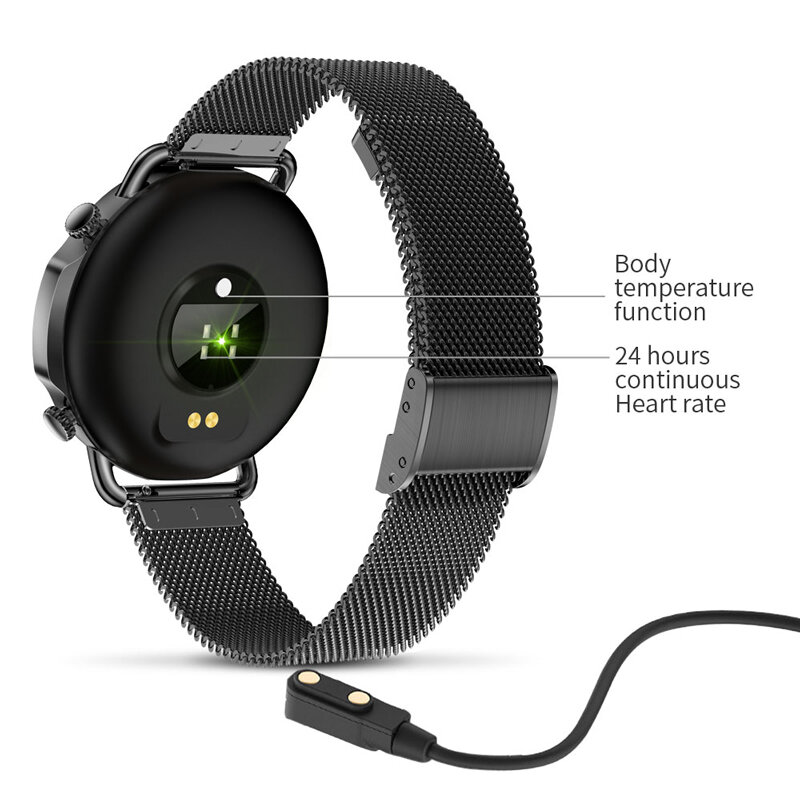 Rollstimi-reloj inteligente para hombre y mujer, pulsera completamente táctil resistente al agua IP67, con Monitor de ritmo cardíaco y sueño, a la moda