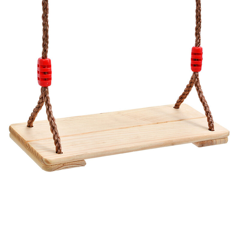 Columpio de madera para adultos y niños, Columpio de cuatro tablas para jugar en interiores o exteriores